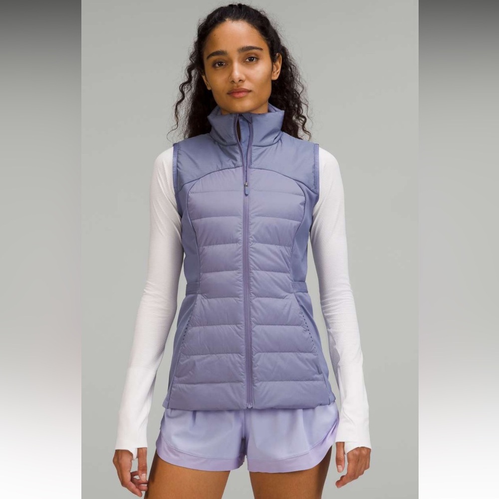 Women's Lululemon Down For It All Vest-Goose Down-Peri Purple-Size 4